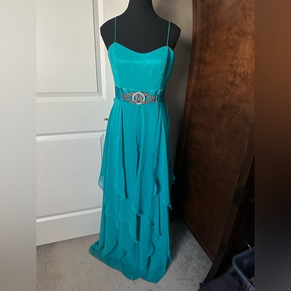 Teal formal gown, size 10 by Mr K